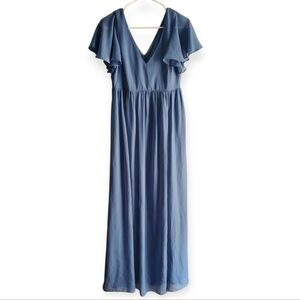 Birdy Grey Flowing Blue Maxi Dress